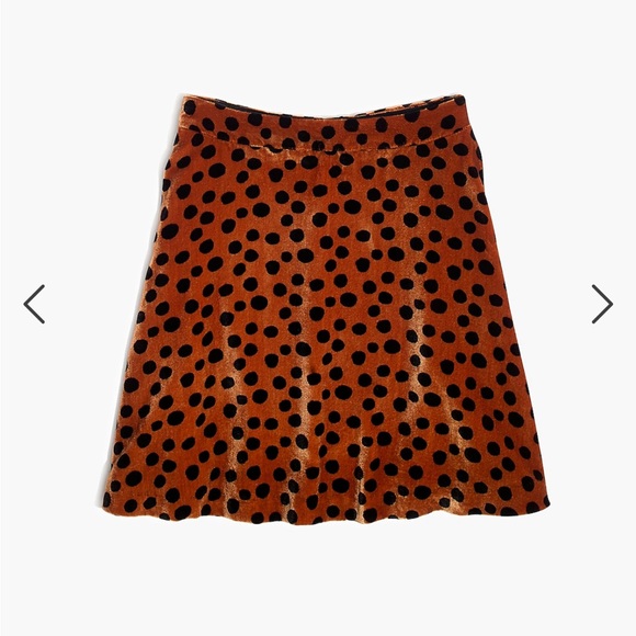 Madewell Velvet Circle Mini Skirt in Leopard Dot - Picture 2 of 4